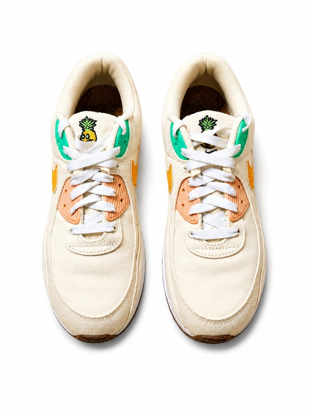 Nike Air Max 90 LX Happy Pineapple Women’s Size 9 Coconut Milk Sneakers EUC